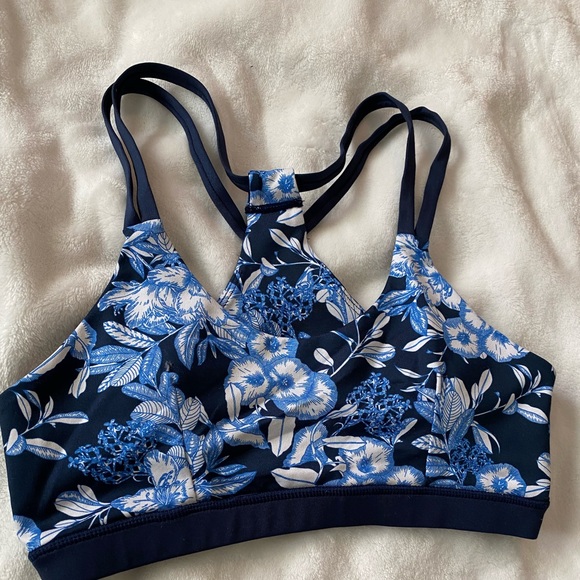 blue floral sports bra - Picture 1 of 2